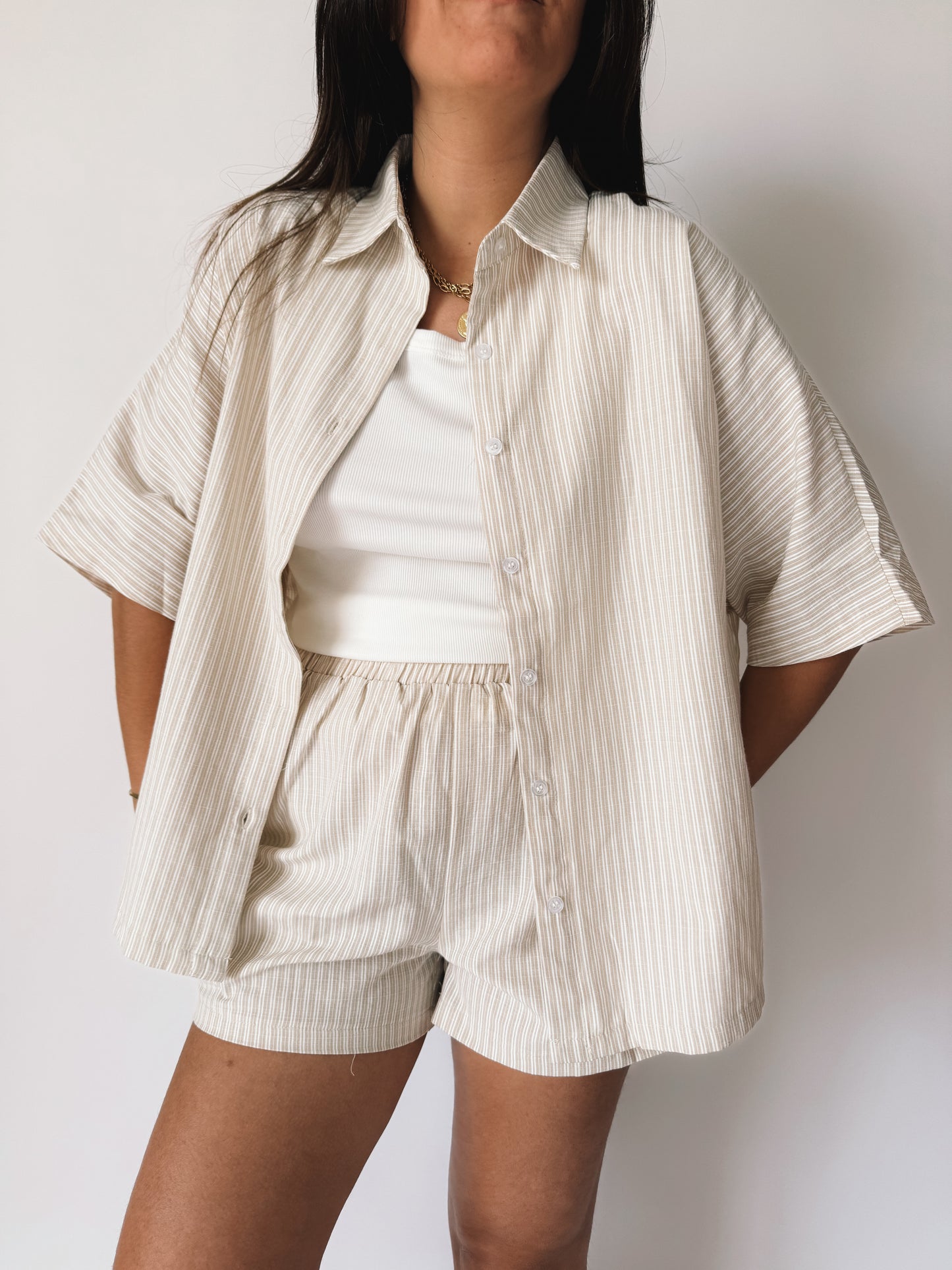 Chemise Ensemble Maryline Beige - Anemone Store