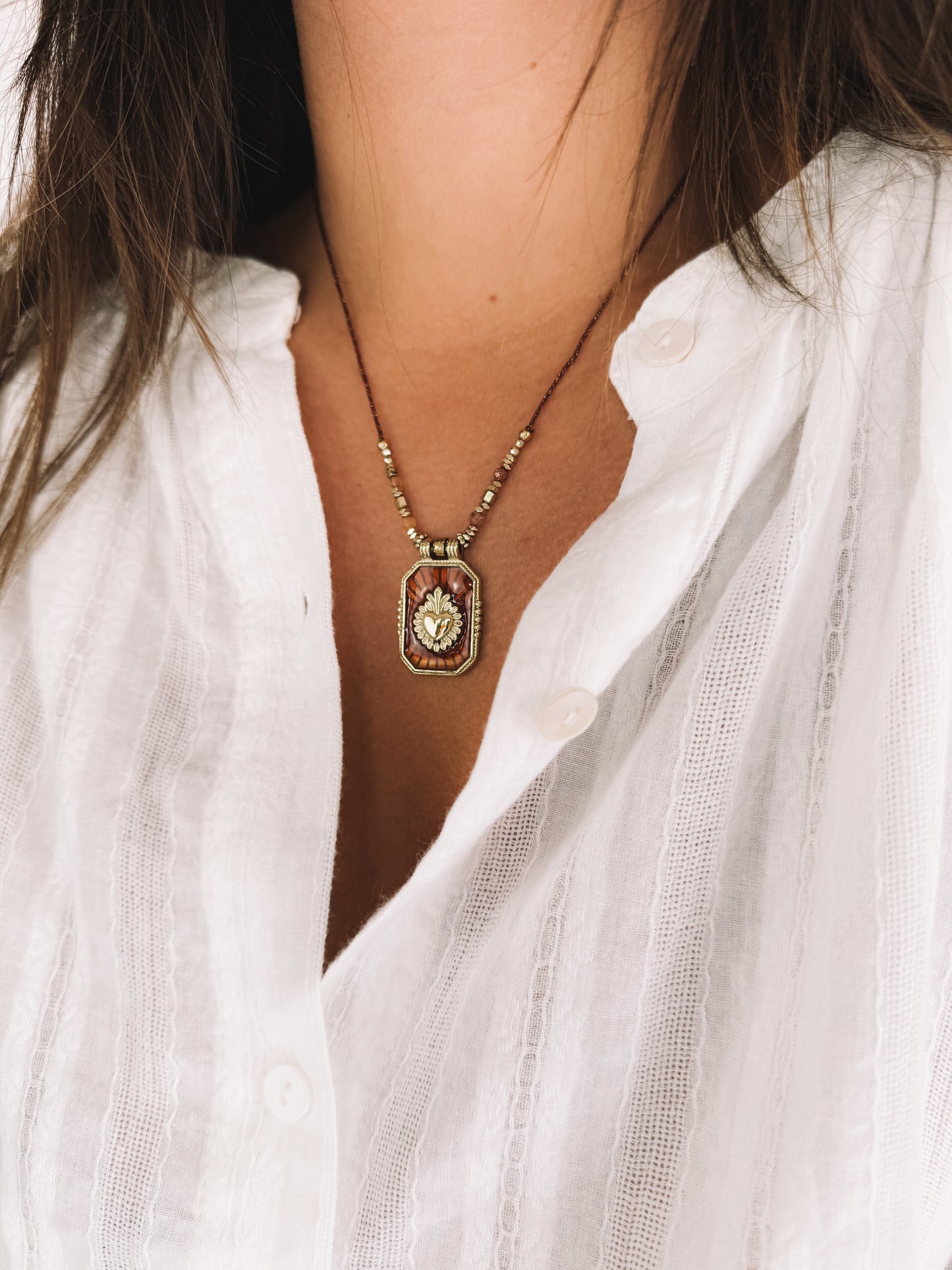 Collier Assia Camel - Anemone Store