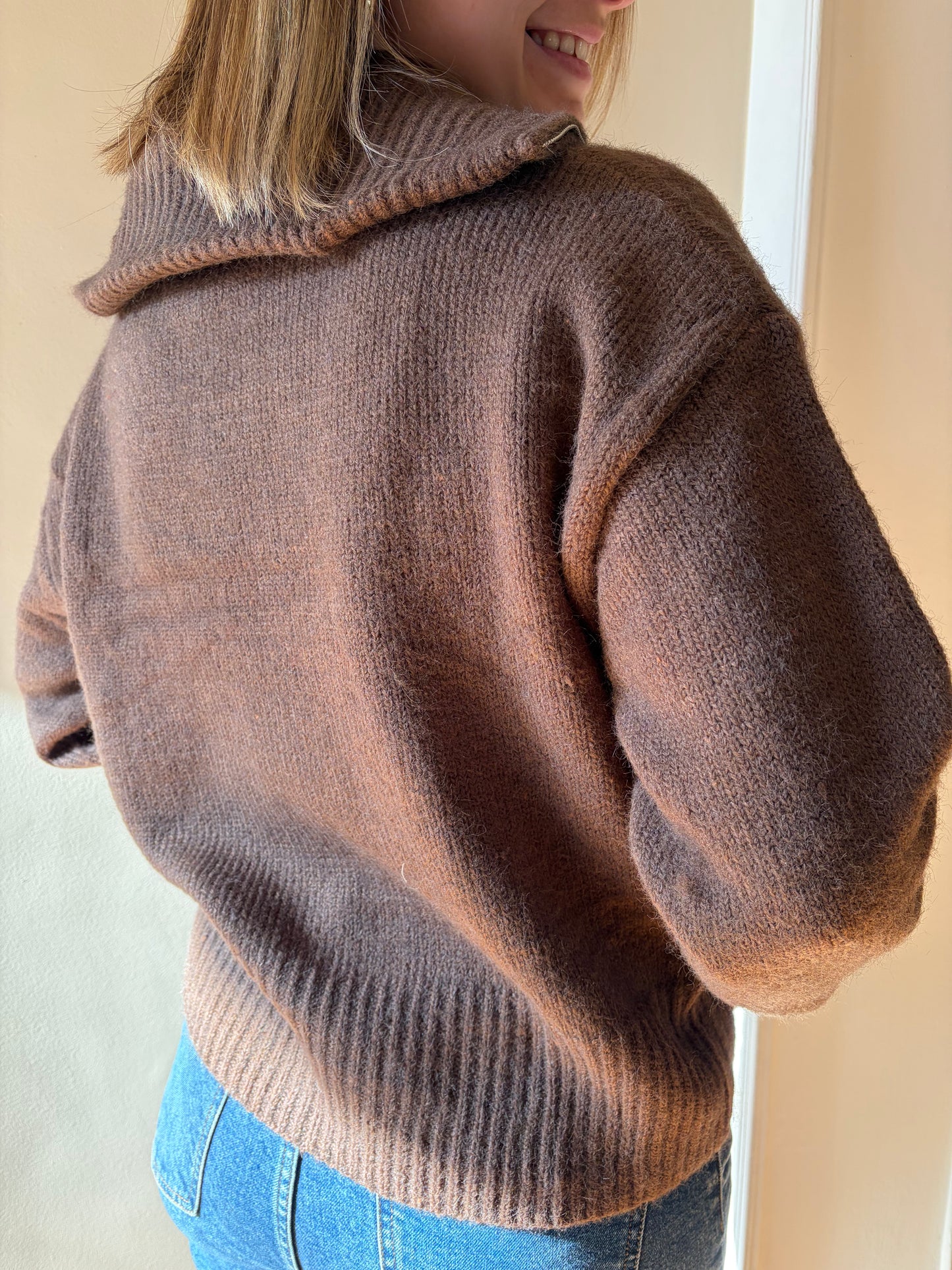 Gilet zippé marron NOUR - Anemone Store