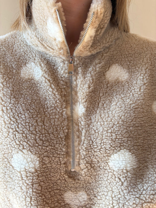 Polaire coeur taupe EMY - Anemone Store