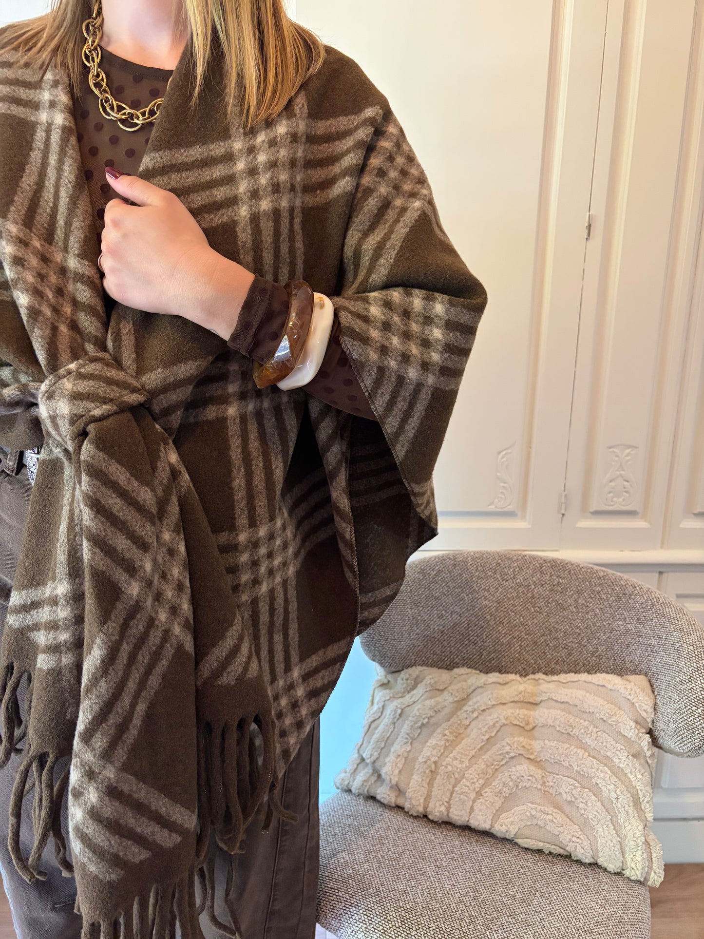 Poncho ALOE Marron