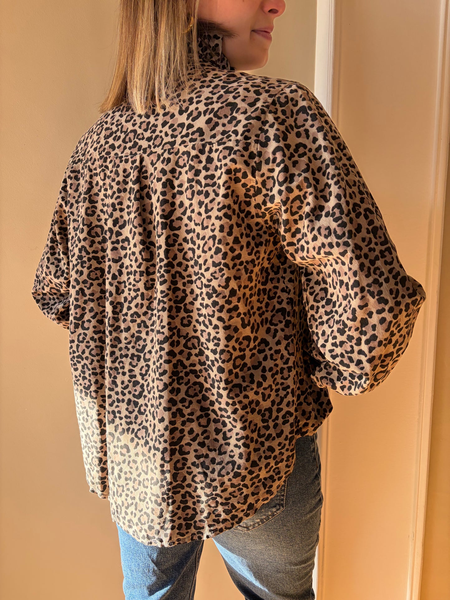 Blouse léopard velours côtelé CAMILLE - Anemone Store