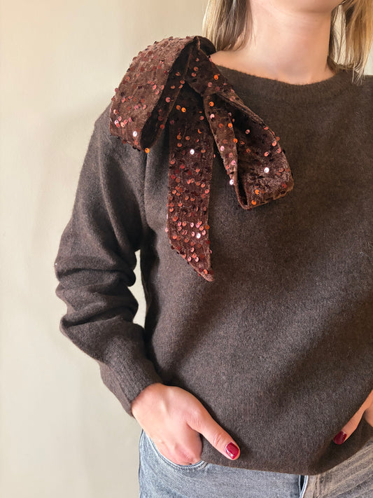 Pull marron LILI