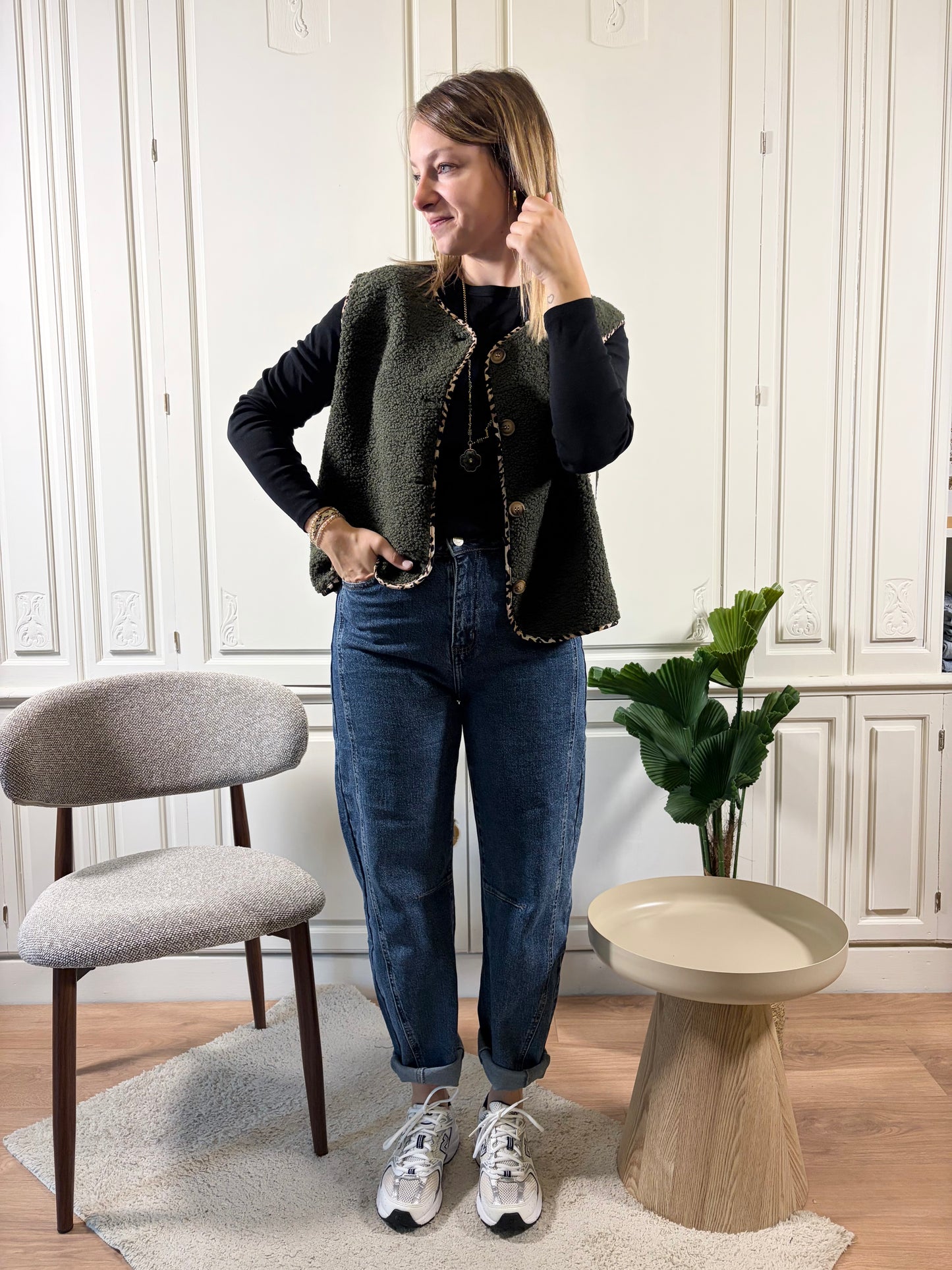 Veste sans manche AGLAE Kaki