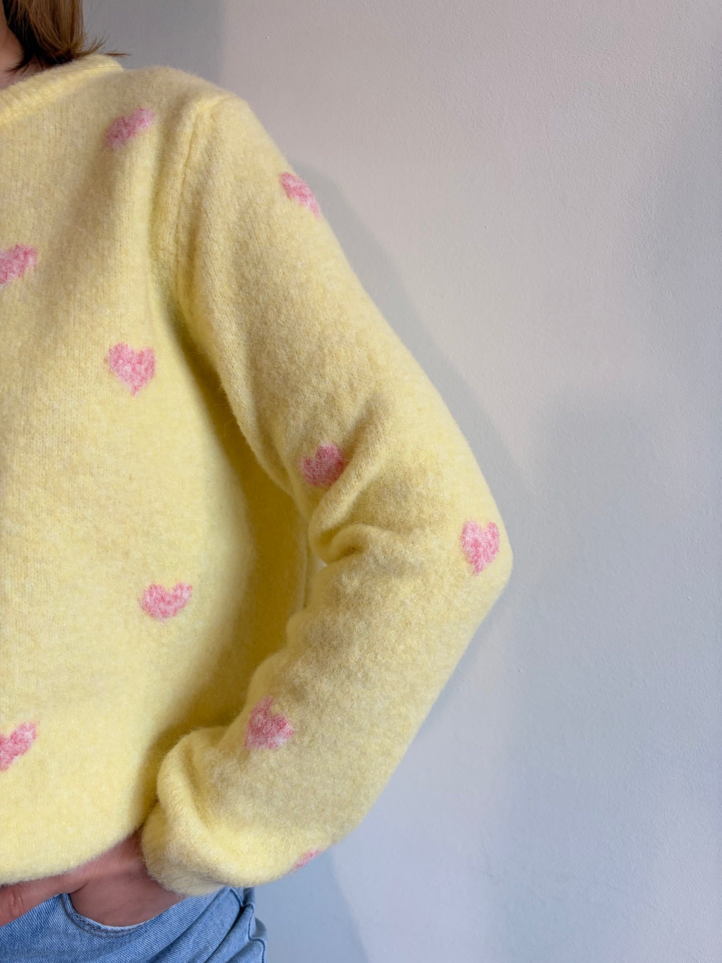 Gilet coeurs SWEET Jaune - Anemone Store