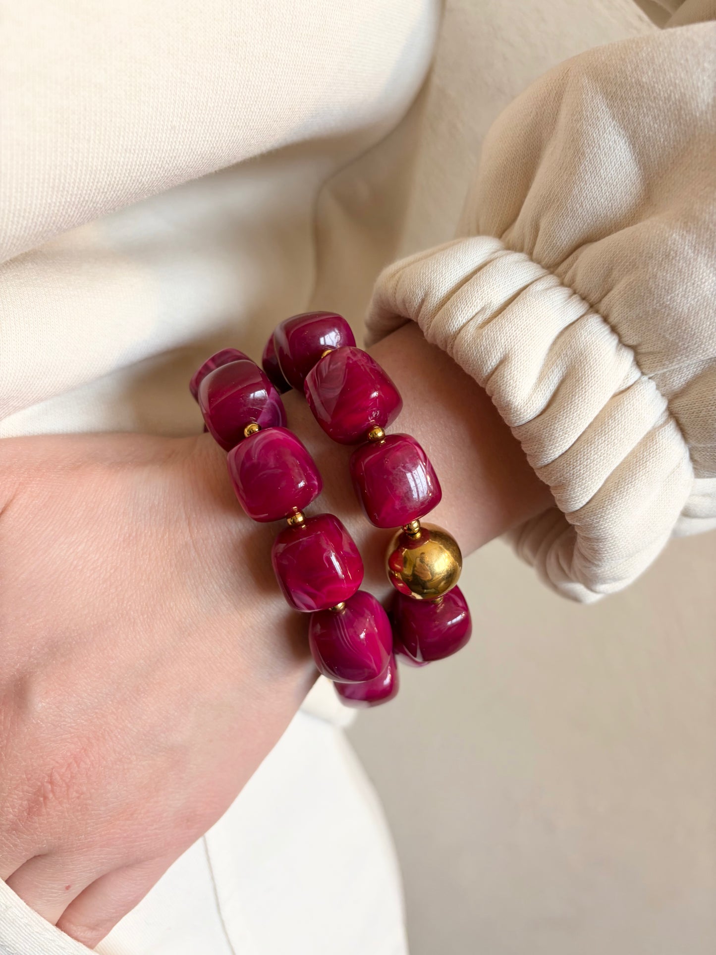 Bracelets ROSALIE Fuchsia