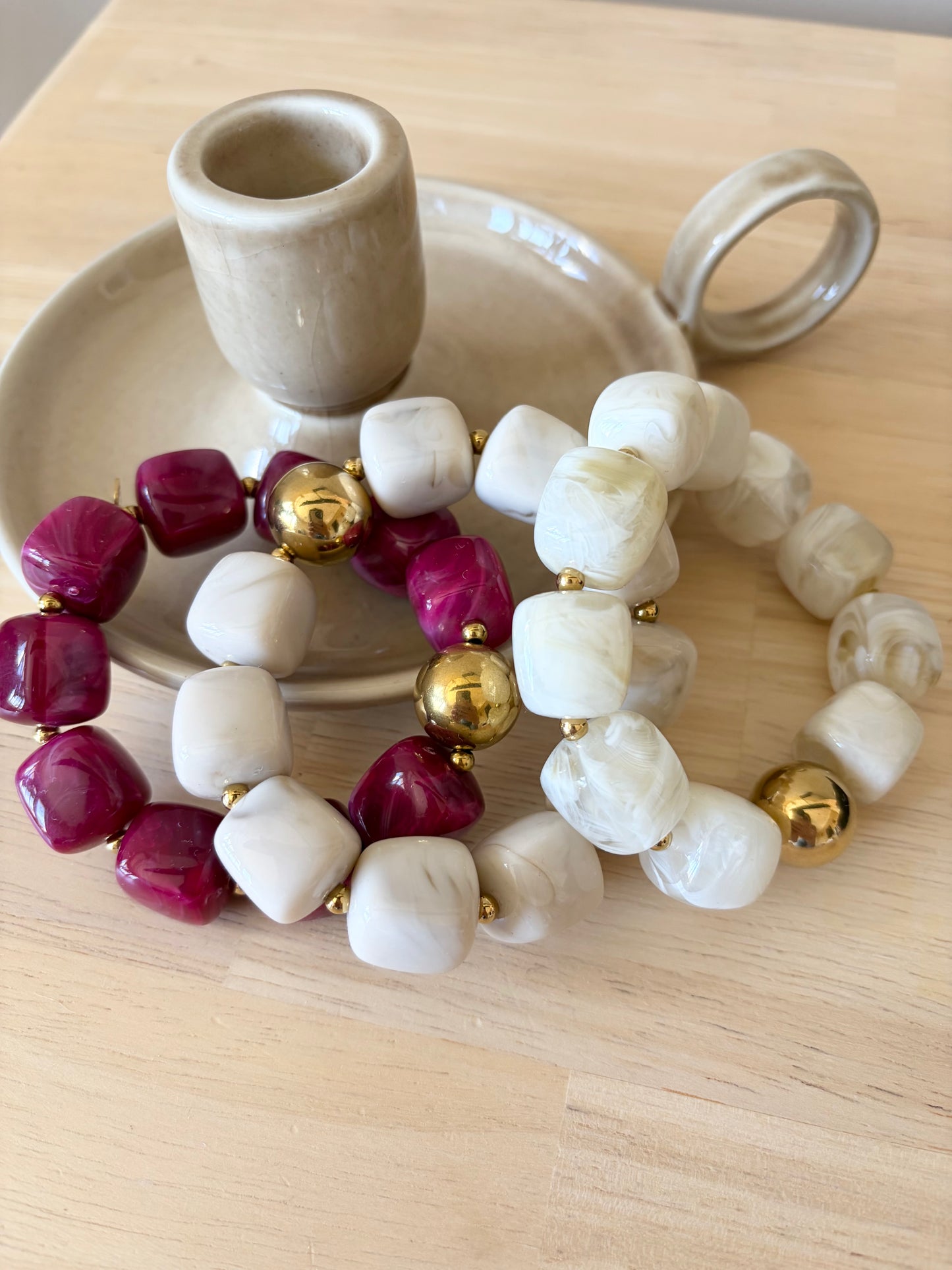 Bracelet ROSALIE blanc - Anemone Store