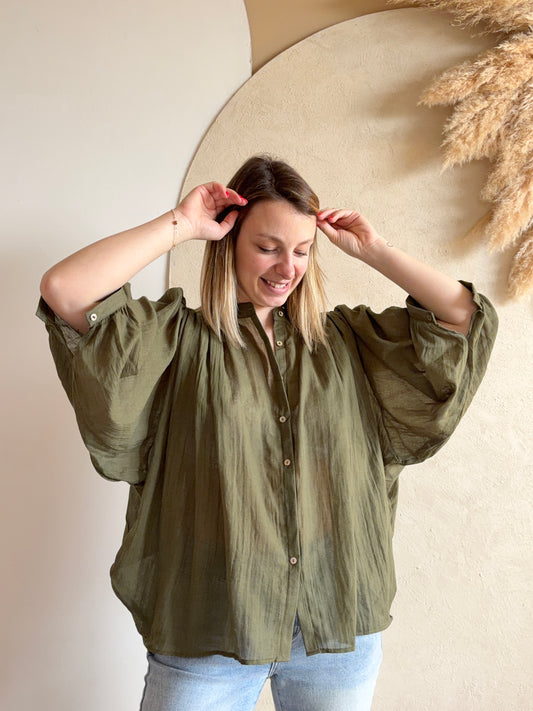 Blouse ALIX kaki - Anemone Store