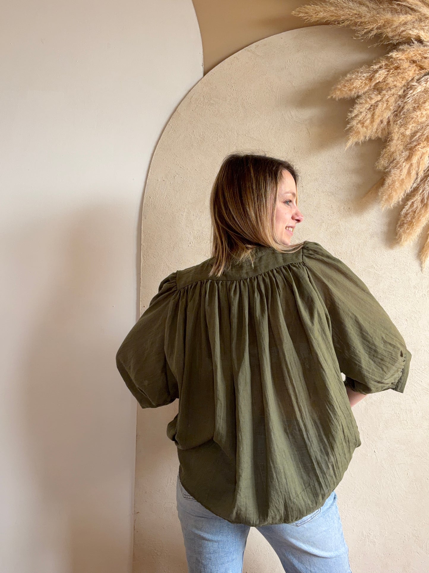 Blouse ALIX kaki - Anemone Store