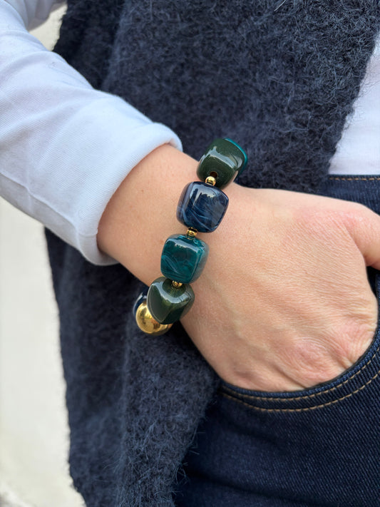 Bracelet ROSALIE Bleu vert - Anemone Store