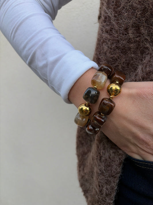 Bracelet ROSALIE Chocolat - Anemone Store