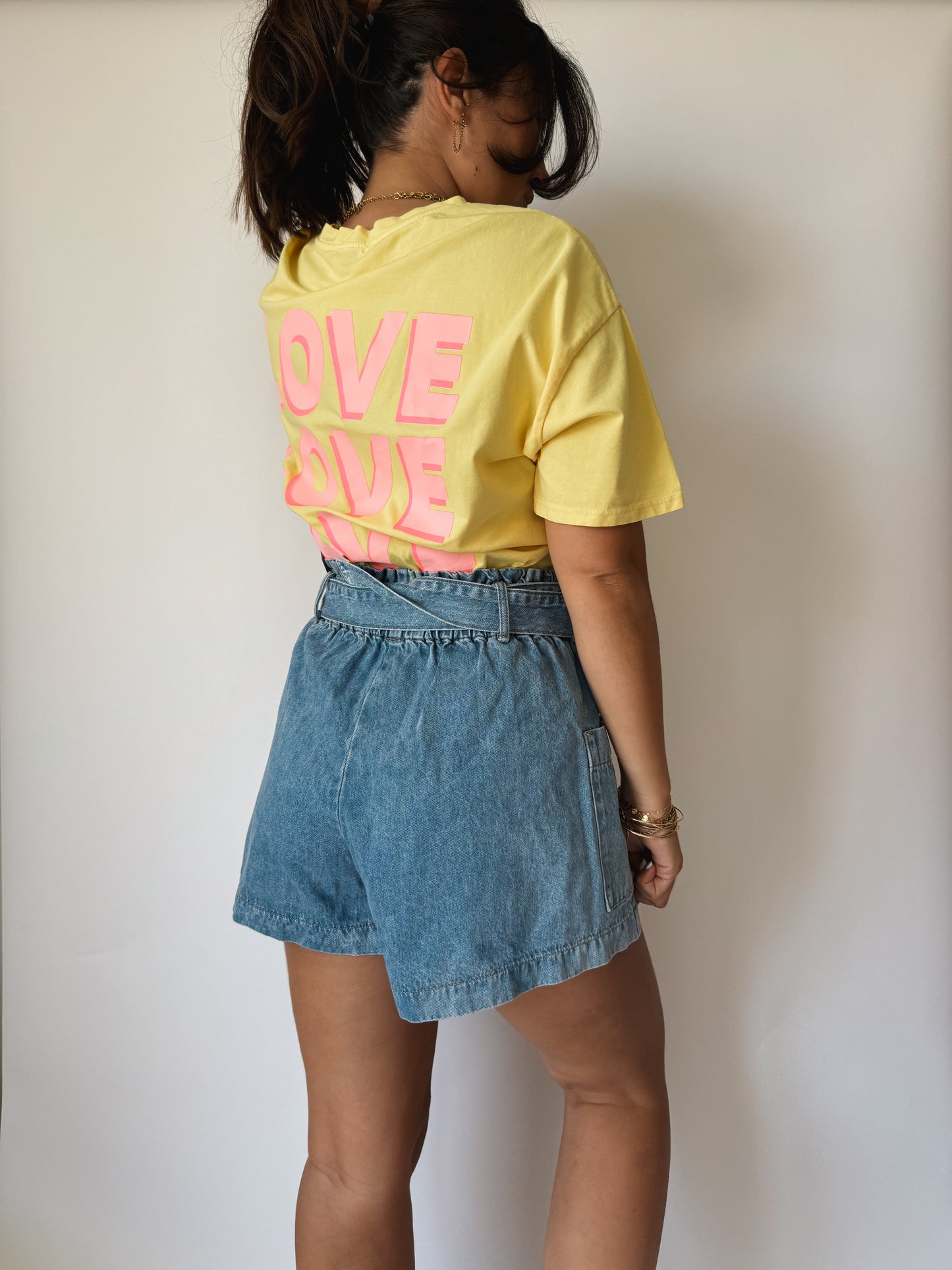 Tee-Shirt Love Jaune