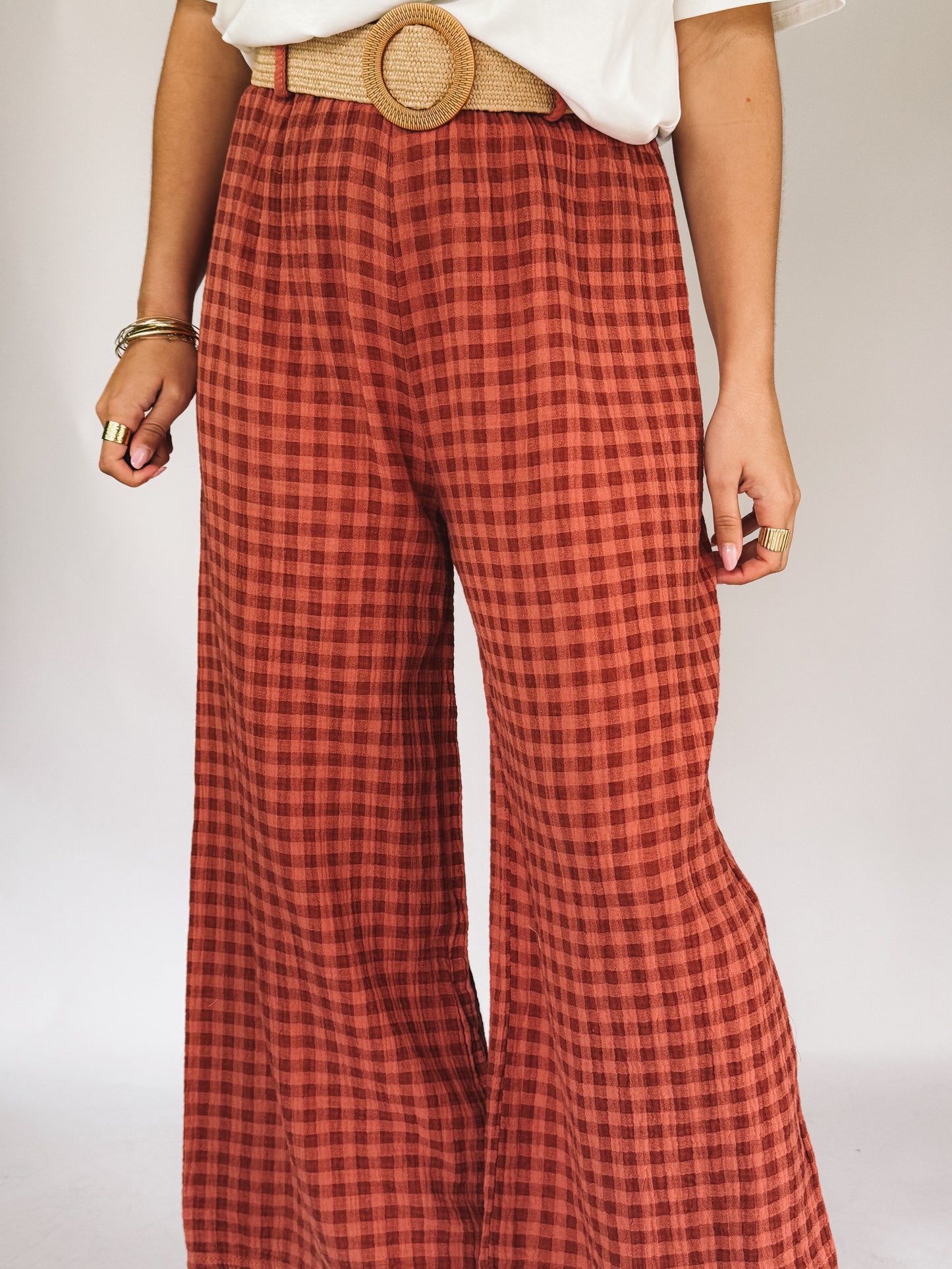 Pantalon Lucas Vichy Brique