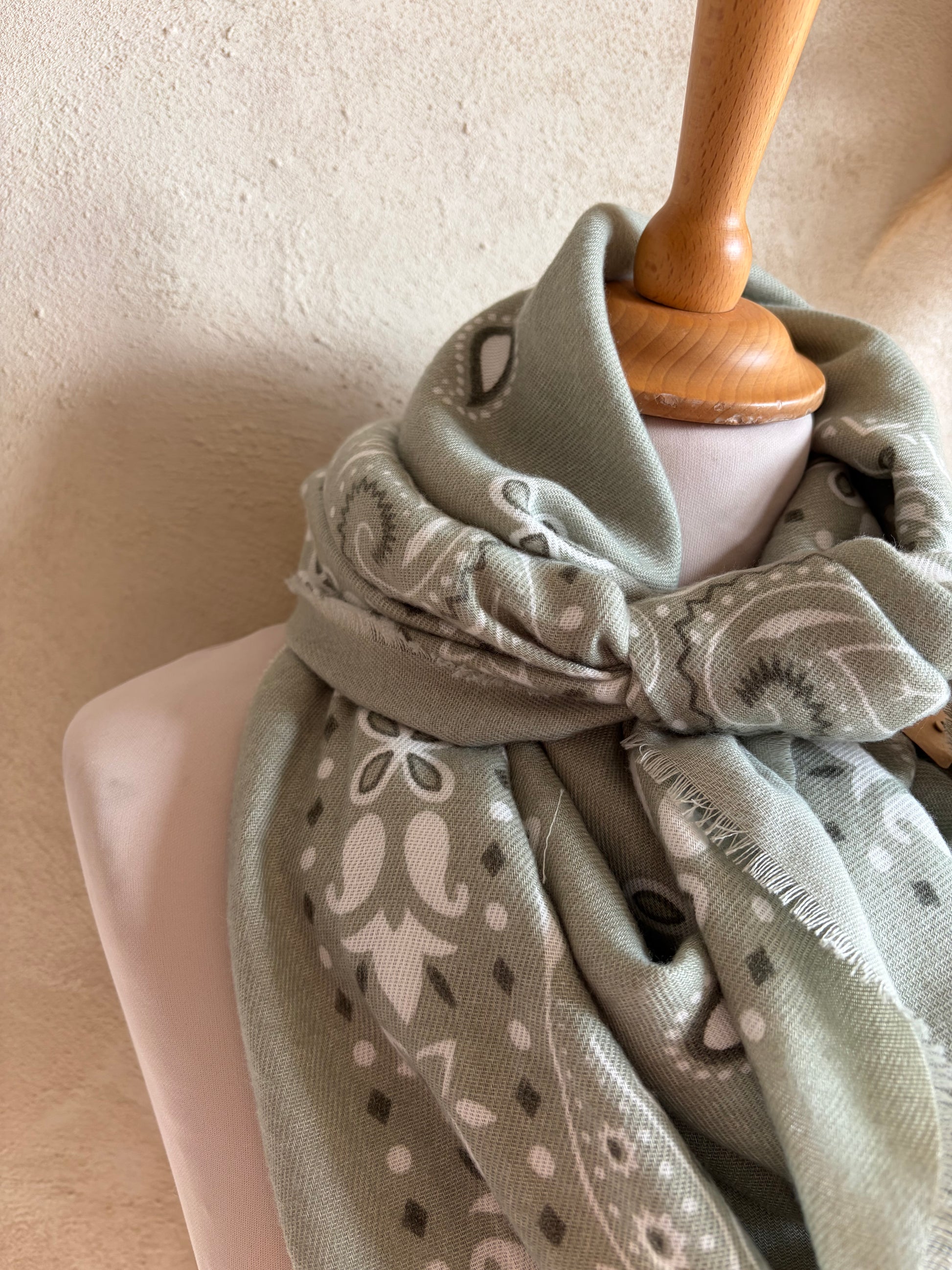 Foulard vert d’eau - Anemone Store