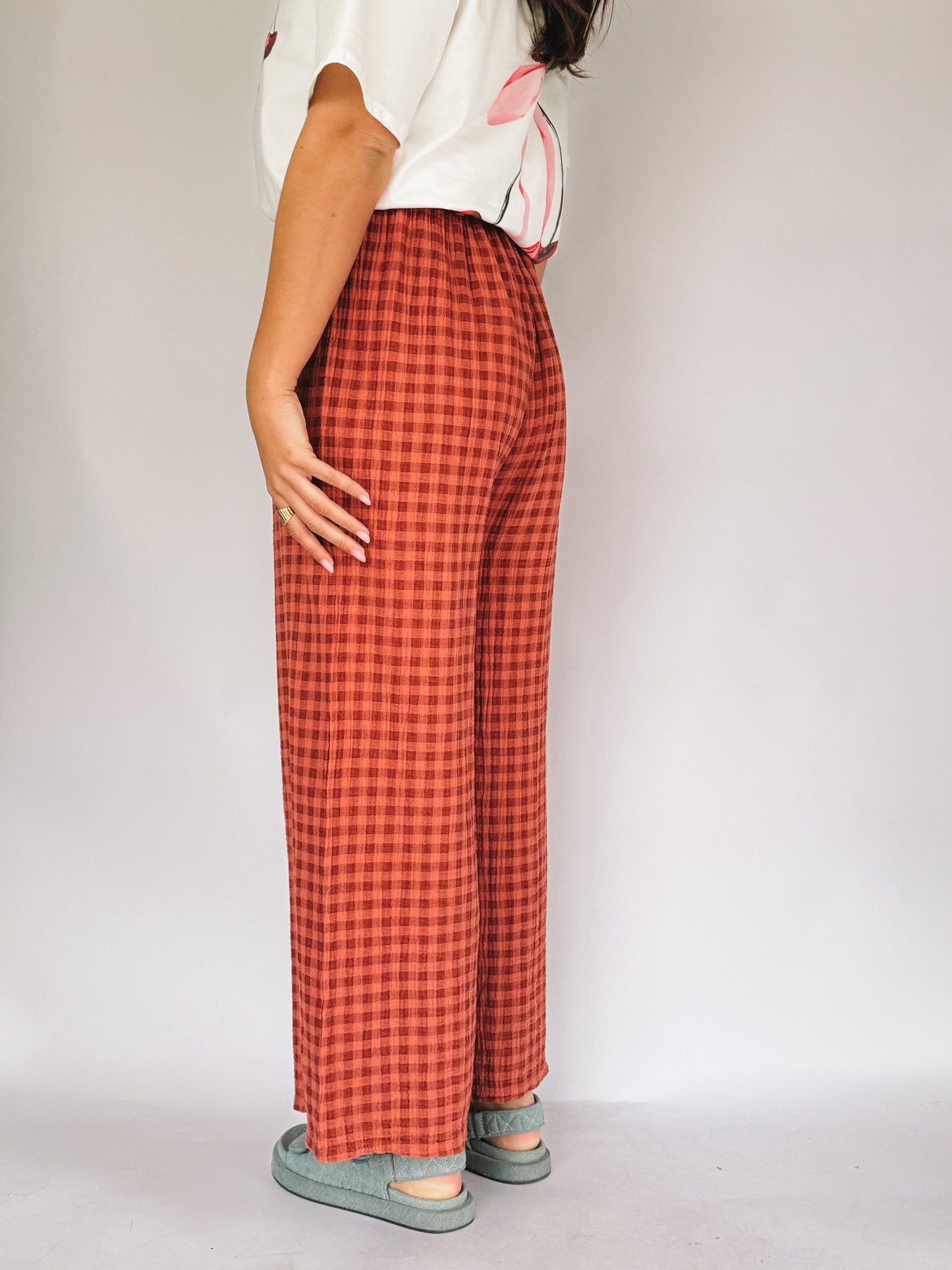 Pantalon Lucas Vichy Brique