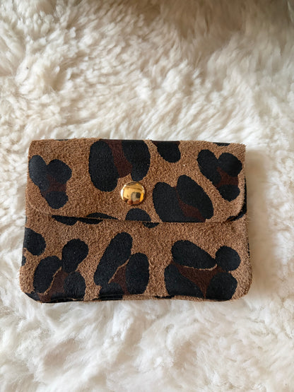 Porte monnaie léopard foncé