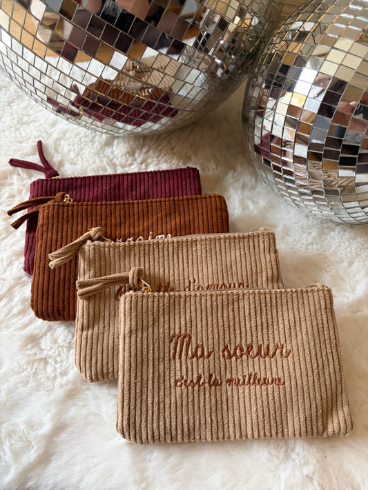 Pochette « bichette d’amour » beige