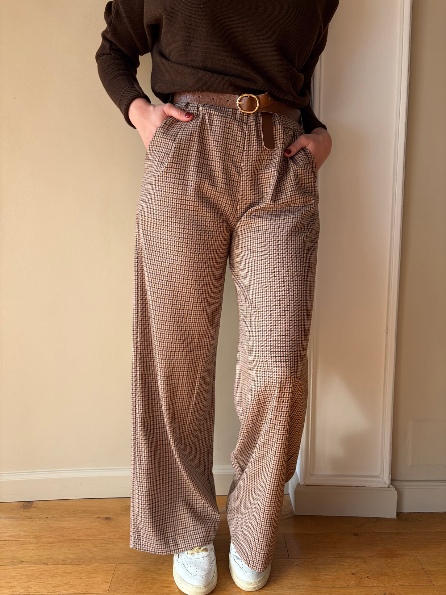 Pantalon fluide carreaux ZELIE - Anemone Store