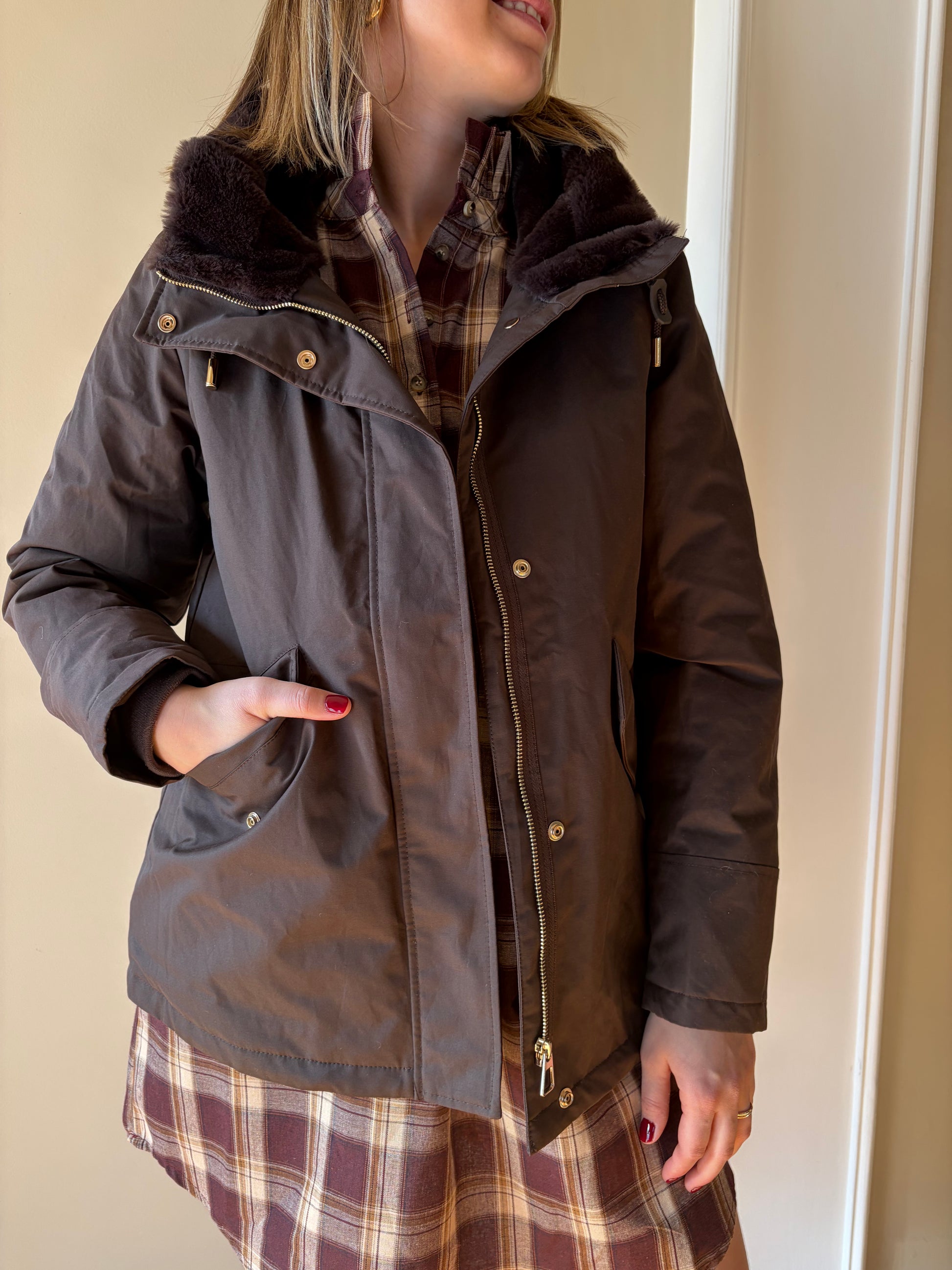 Parka chocolat CHLOÉ - Anemone Store