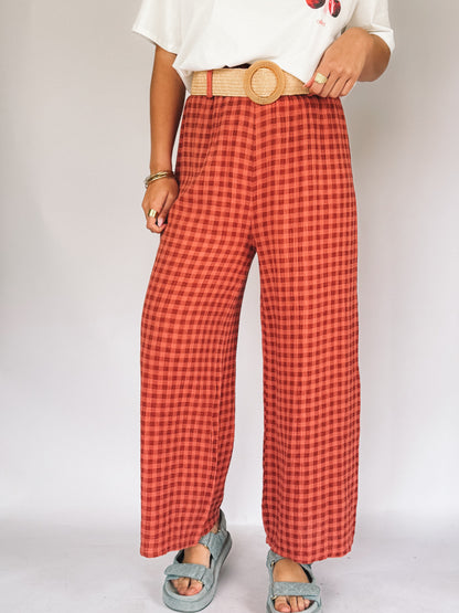 Pantalon Lucas Vichy Brique