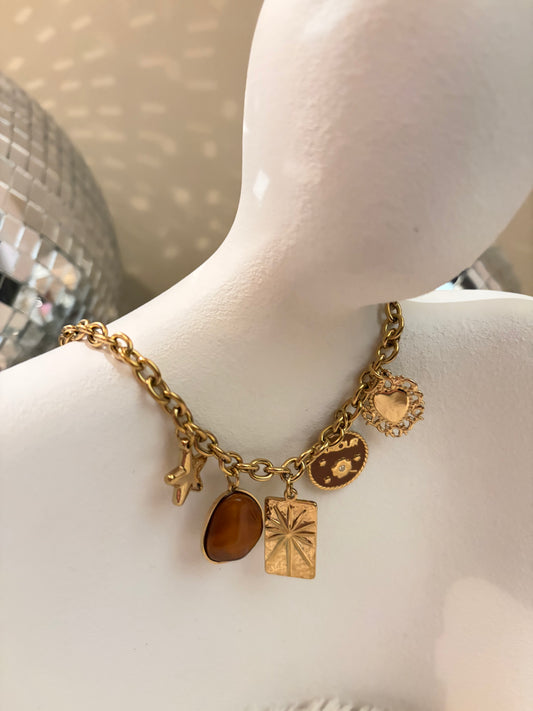 Collier RITA Marron
