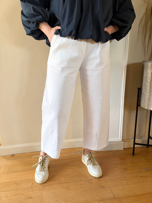 Pantalon barre LEON blanc - Anemone Store