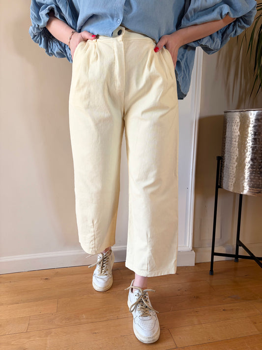 Pantalon barrel LEON jaune pâle - Anemone Store
