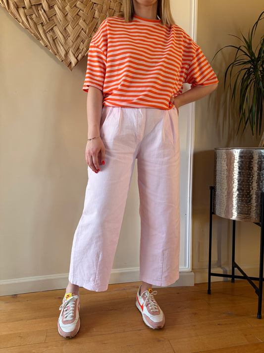 Pantalon barrel LEON rose pâle - Anemone Store