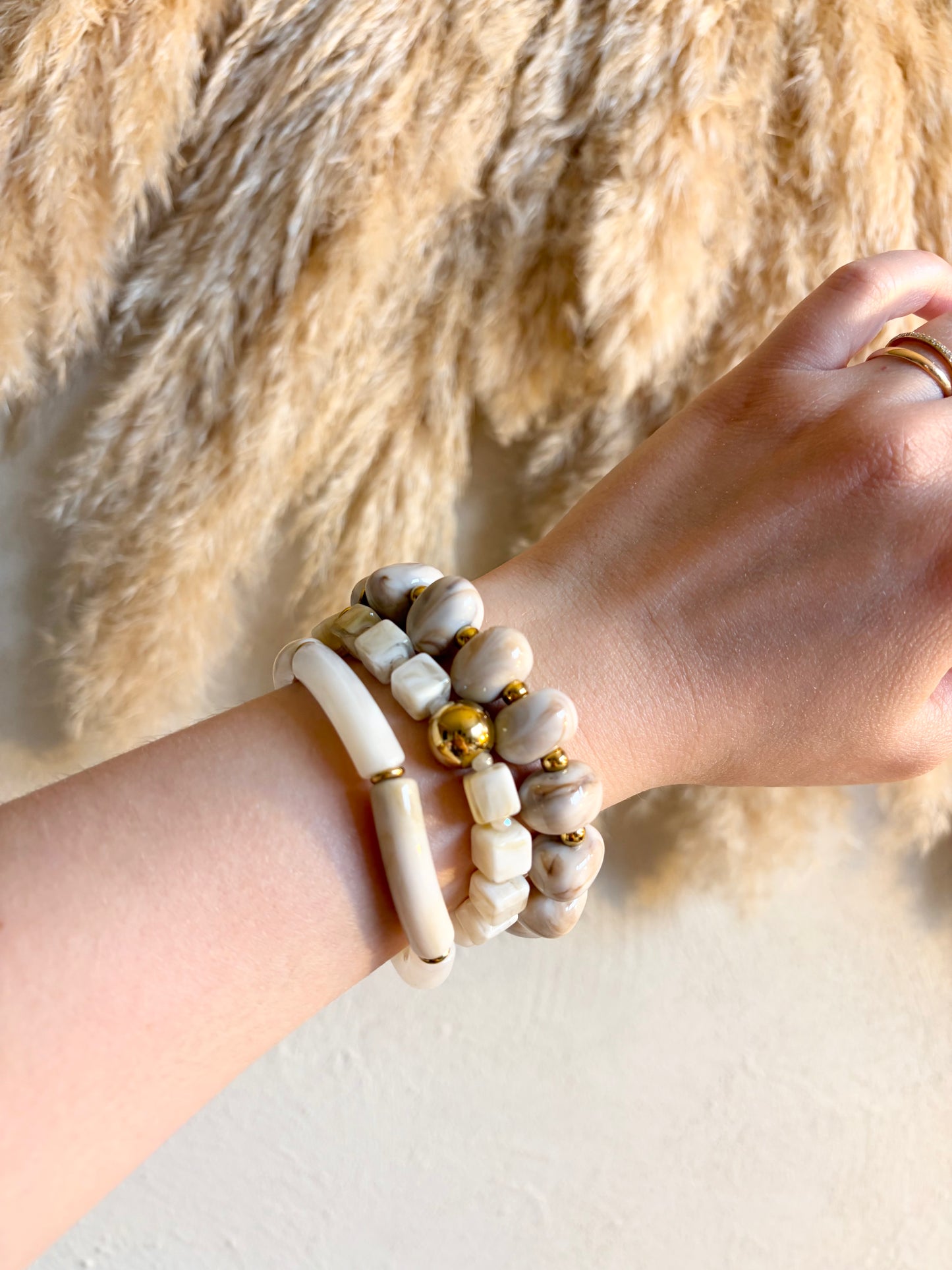 Trio bracelets beige - Anemone Store