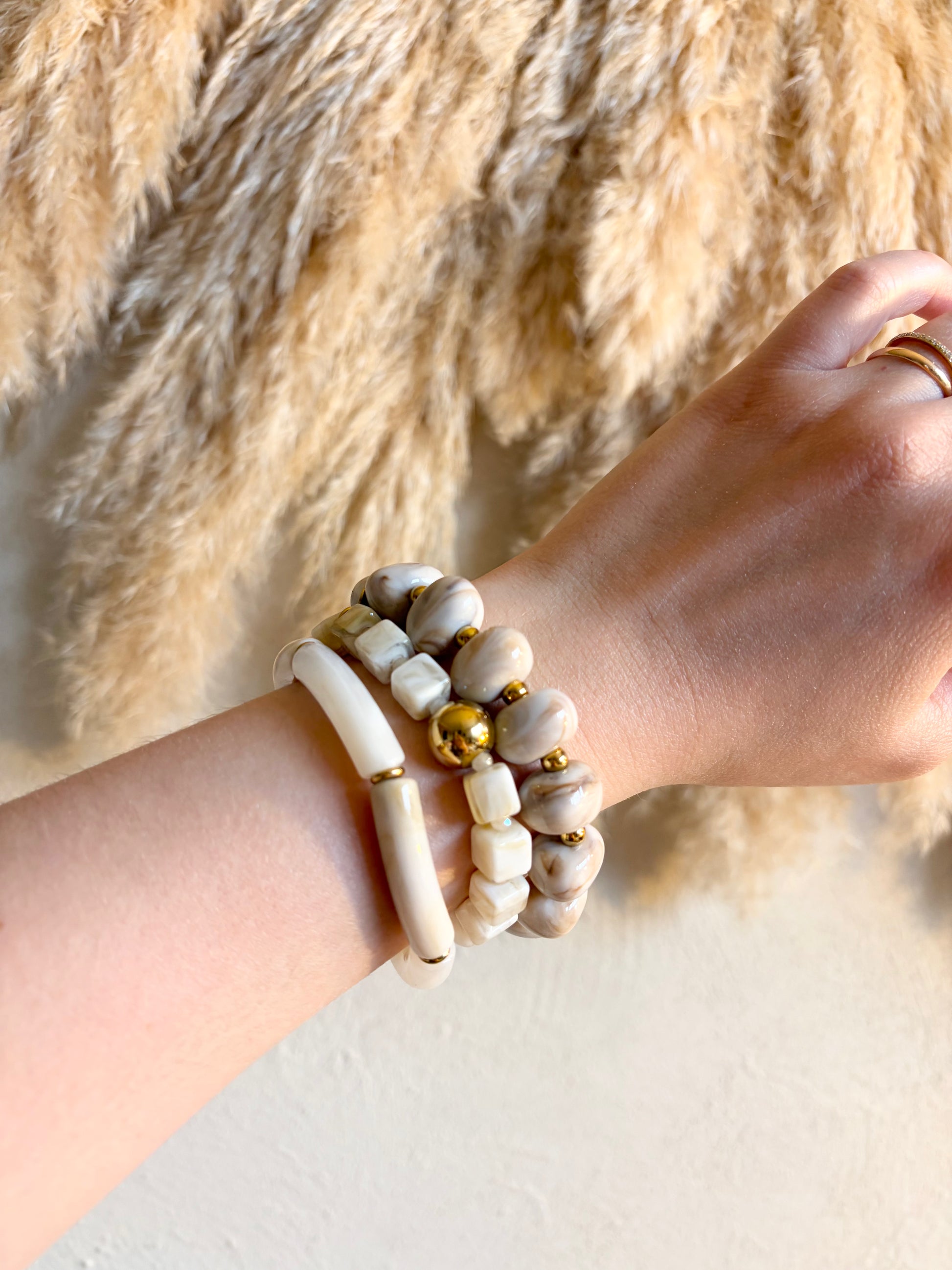 Trio bracelets beige - Anemone Store