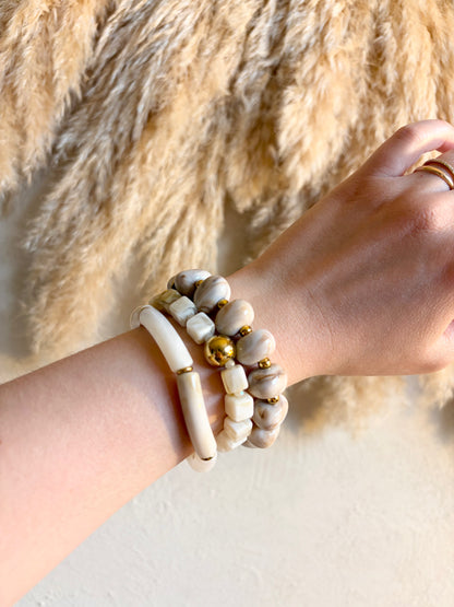 Trio bracelets beige - Anemone Store