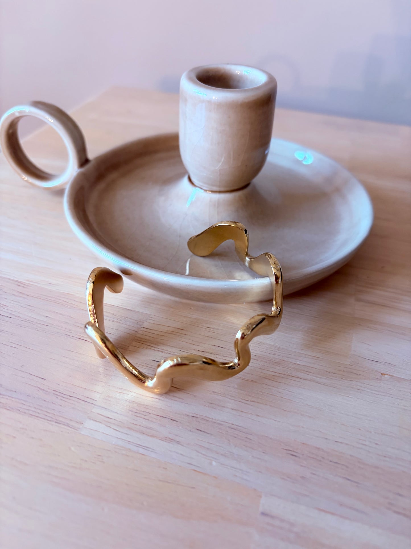 Manchette doré vague - Anemone Store