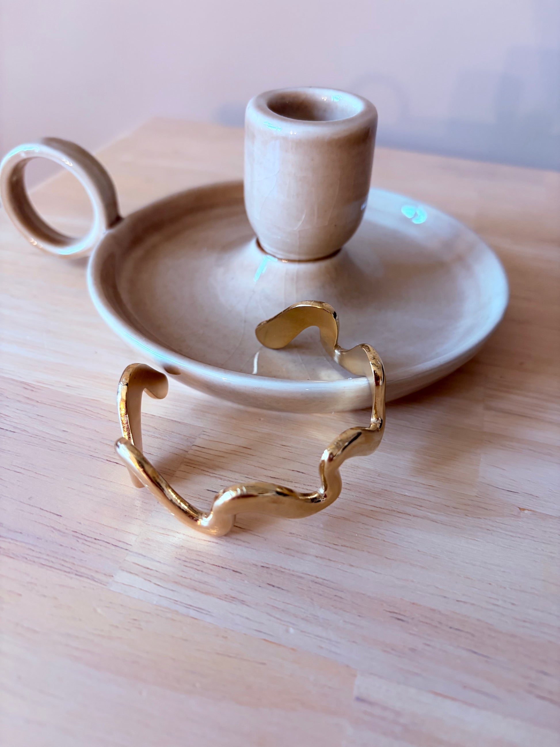 Manchette doré vague - Anemone Store