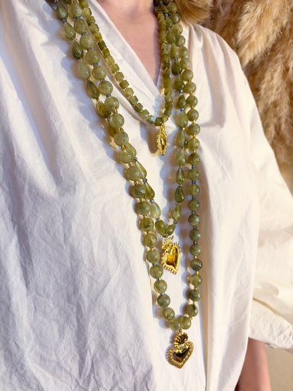 Sautoir trio vert - Anemone Store