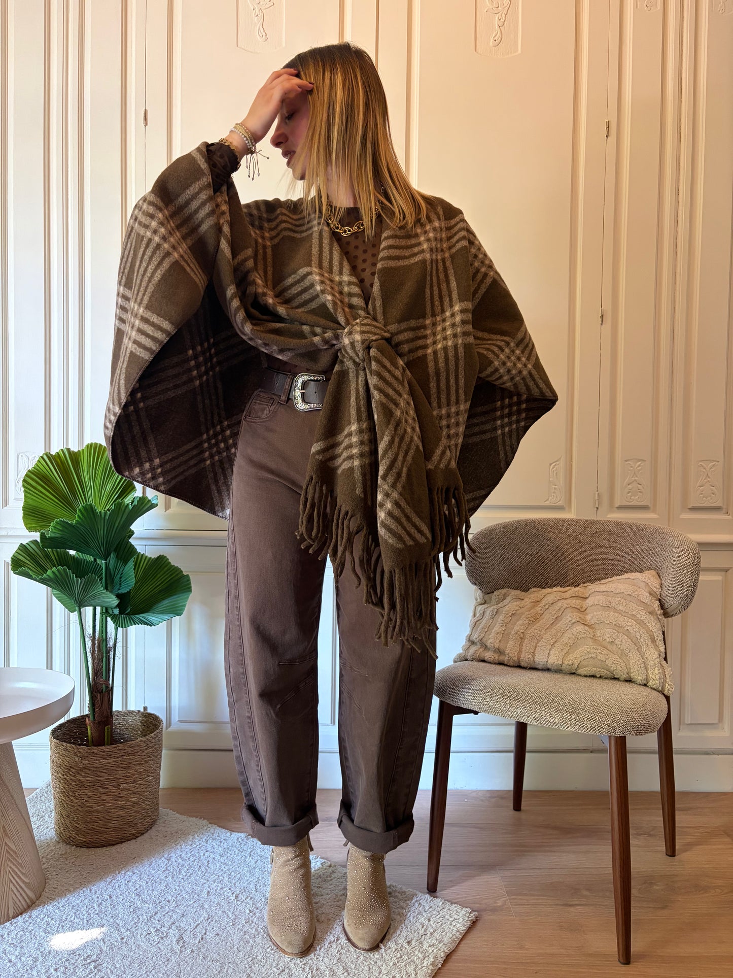 Poncho ALOE Marron