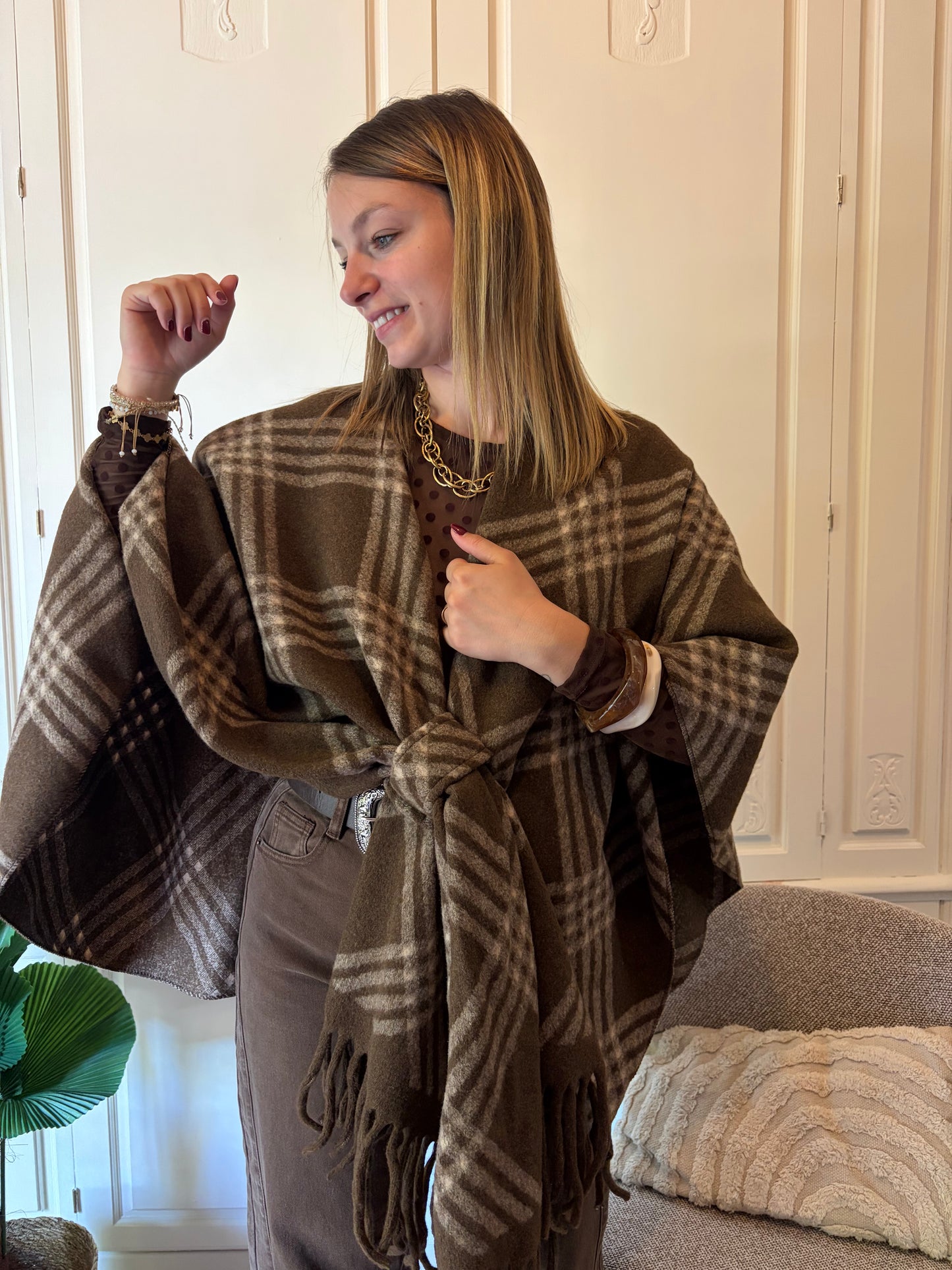Poncho ALOE Marron