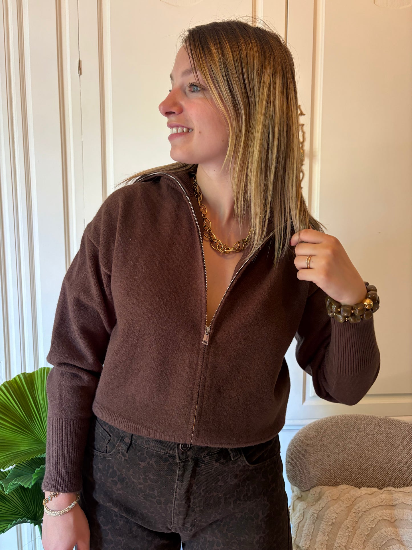 Gilet CARO Marron
