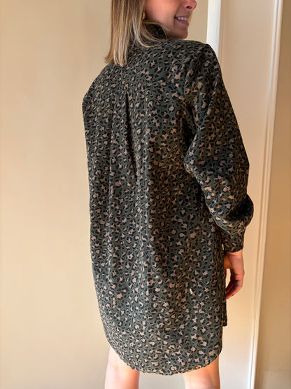 Robe léopard velours côtelé LUNA - Anemone Store