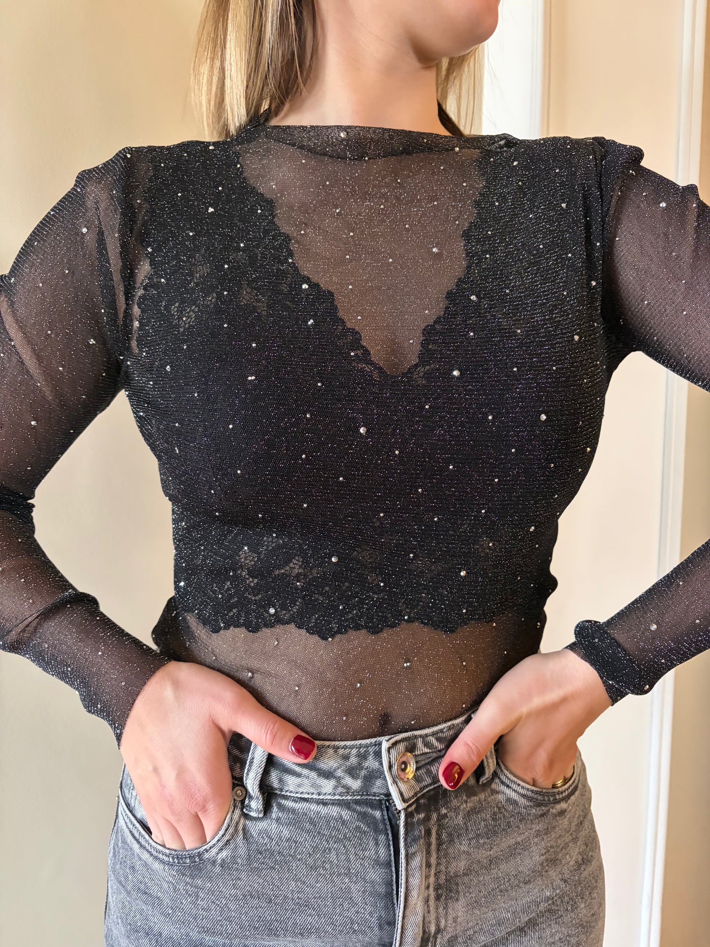 Tee shirt manches longues STRASS - Anemone Store