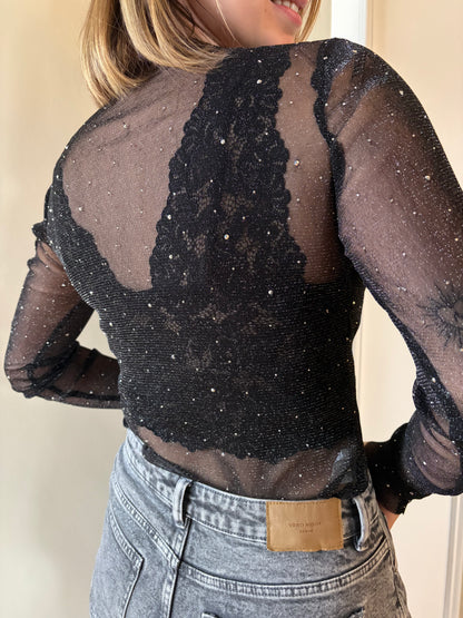 Tee shirt manches longues STRASS - Anemone Store