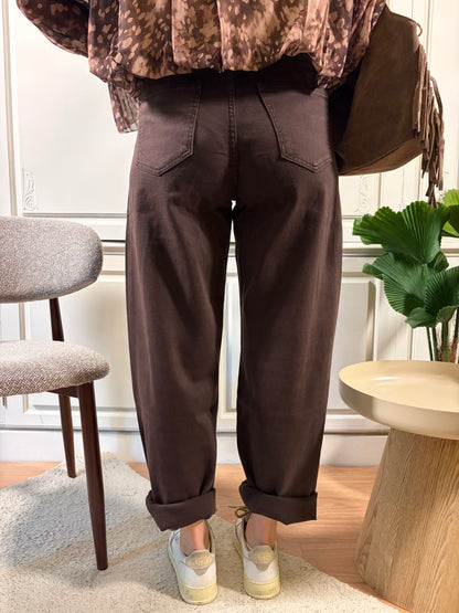 Pantalon marron JULIE