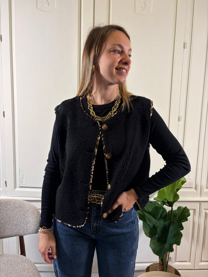 Veste sans manche AGLAE Noire