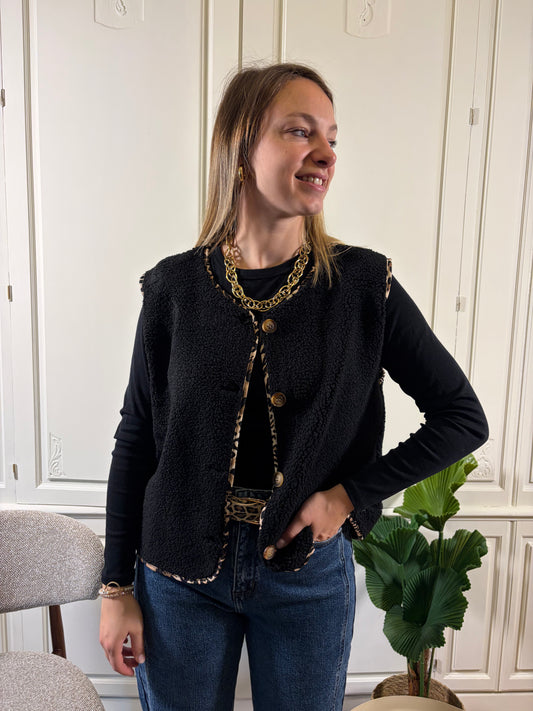 Veste sans manche AGLAE Noire