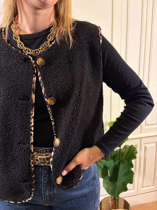 Veste sans manche AGLAE Noire