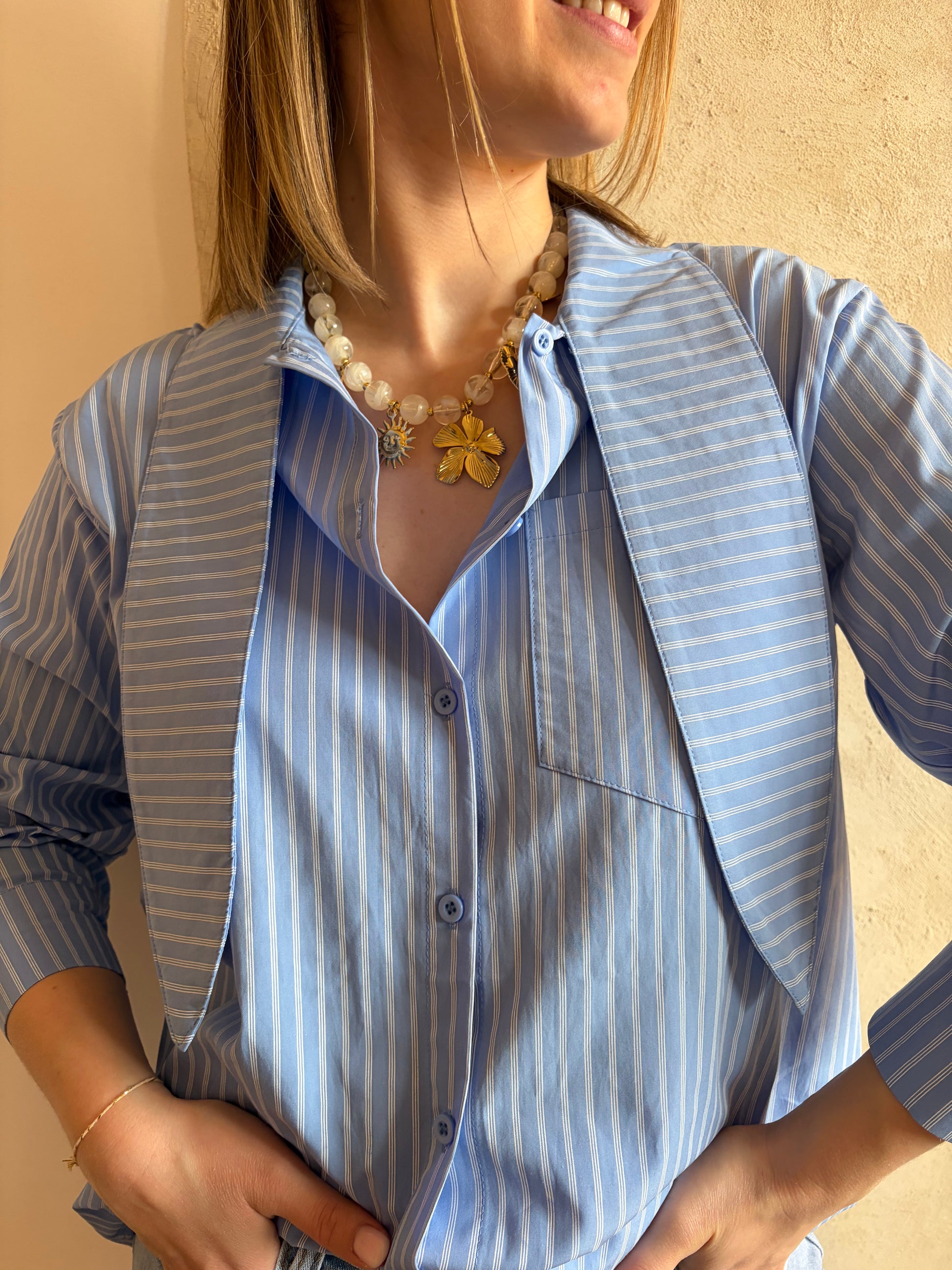 Blouse CAPUCINE bleu - Anemone Store