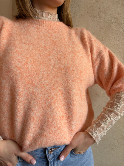 Pull manches courtes SUZIE Saumon - Anemone Store