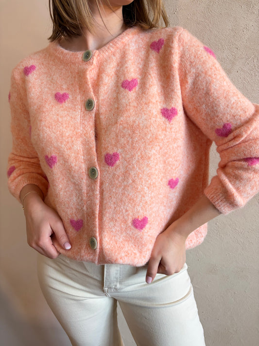 Gilet coeur SWEET Corail - Anemone Store