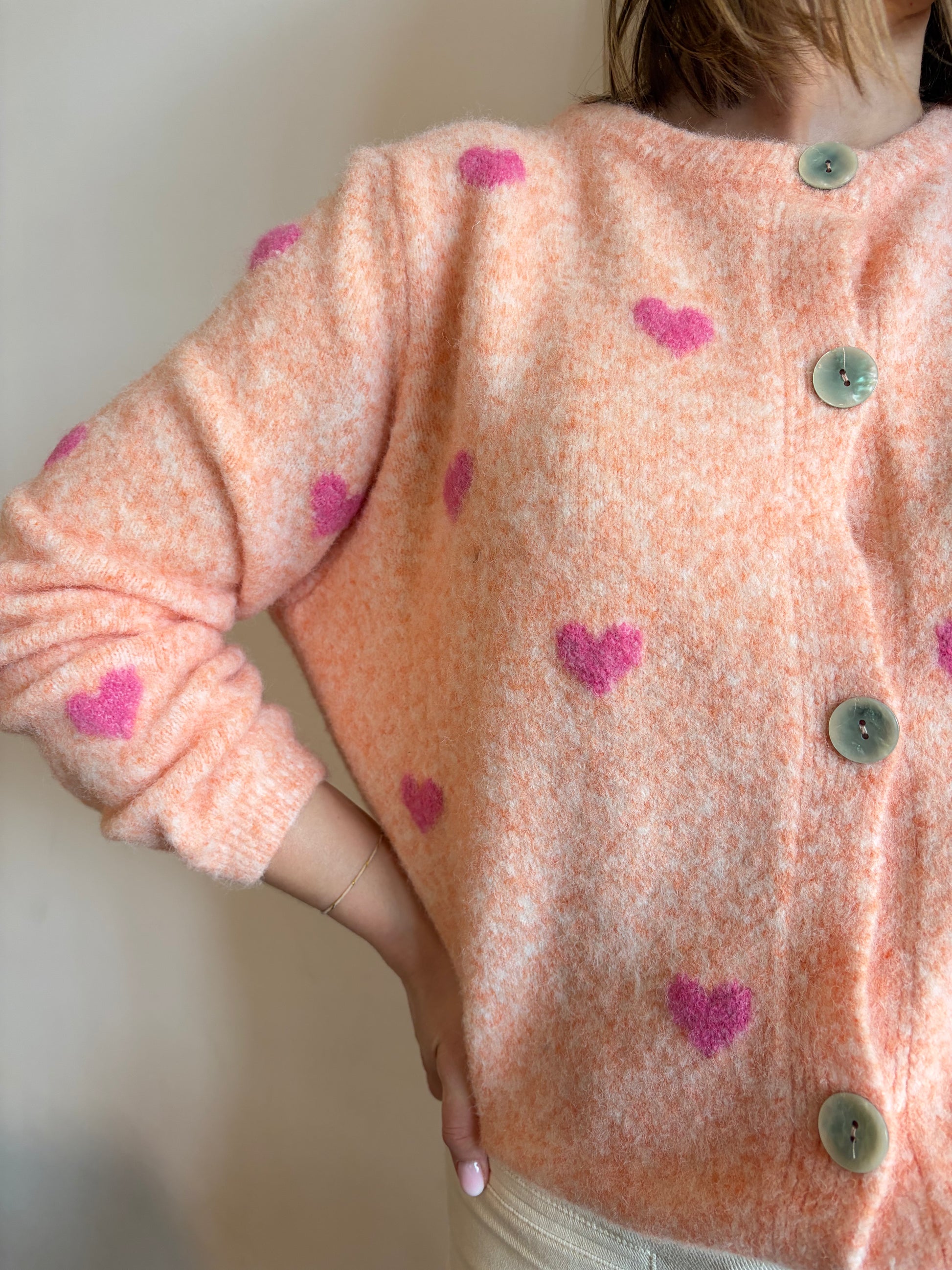 Gilet coeur SWEET Corail - Anemone Store