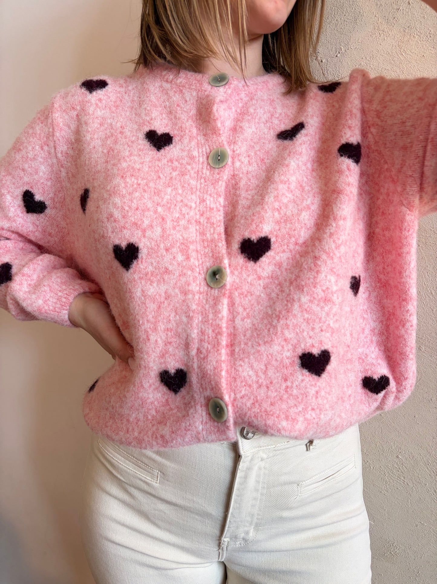 Gilet coeur SWEET Rose