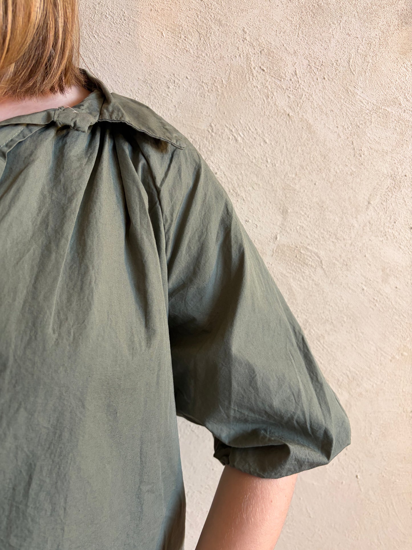 Chemise manches courtes AGLAE Kaki - Anemone Store